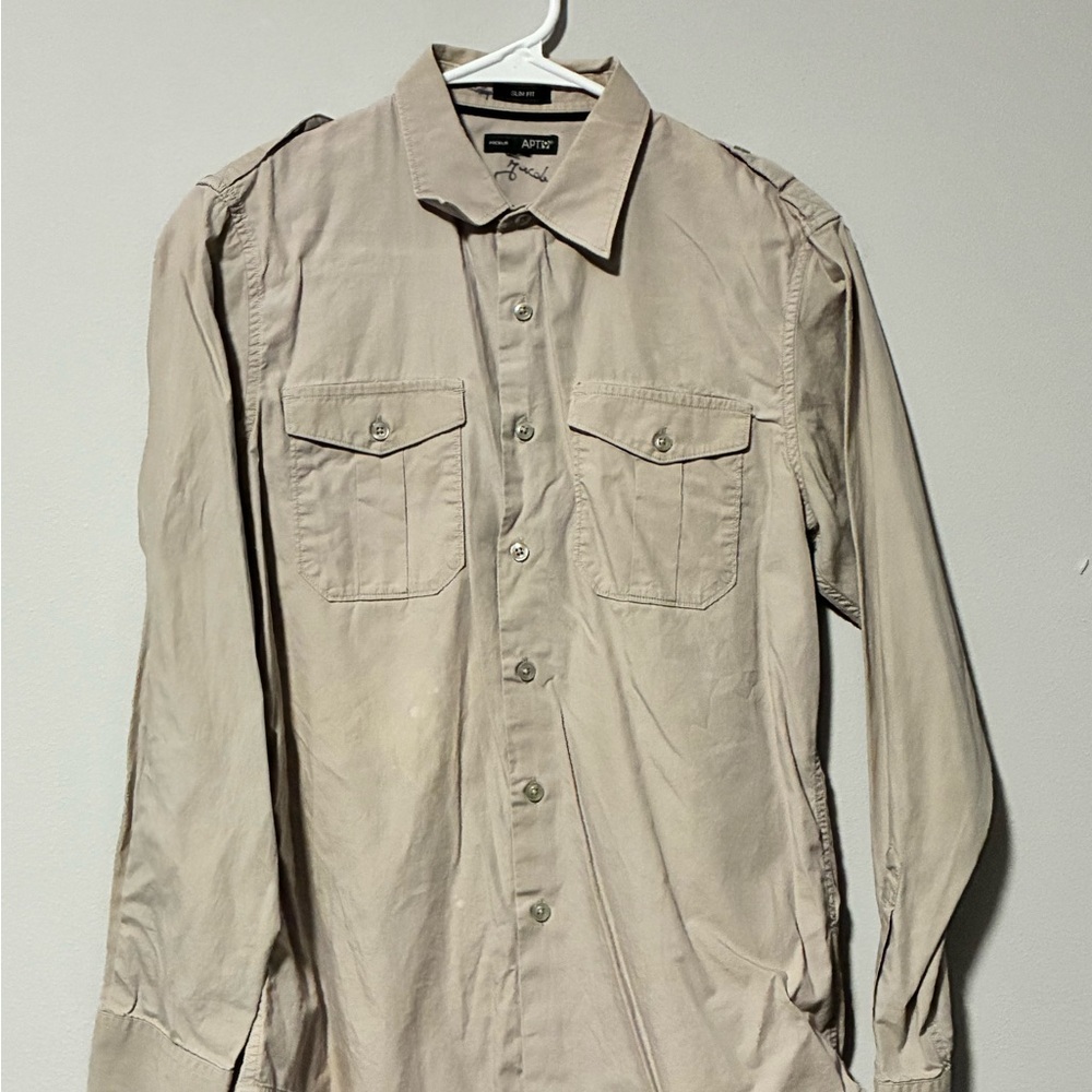 Apt. 9 Men's Light Beige Utility Shirt Jacket